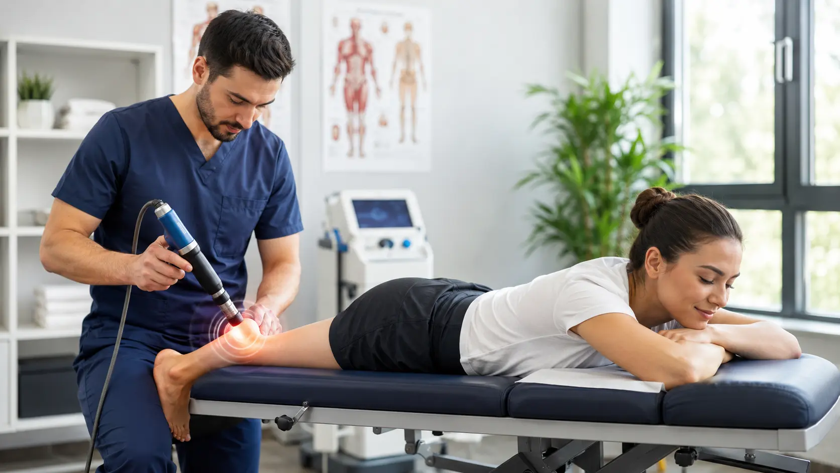 Radial shockwave therapy treatment for ankle pain relief
